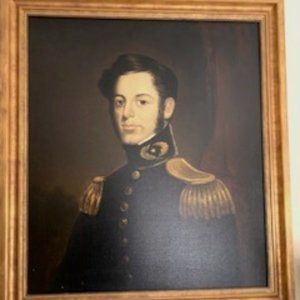 Oil portrait of young Robert E Lee